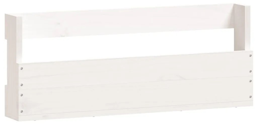 2 db fehér tömör fenyőfa fali cipőtartó 59 x 9 x 23 cm