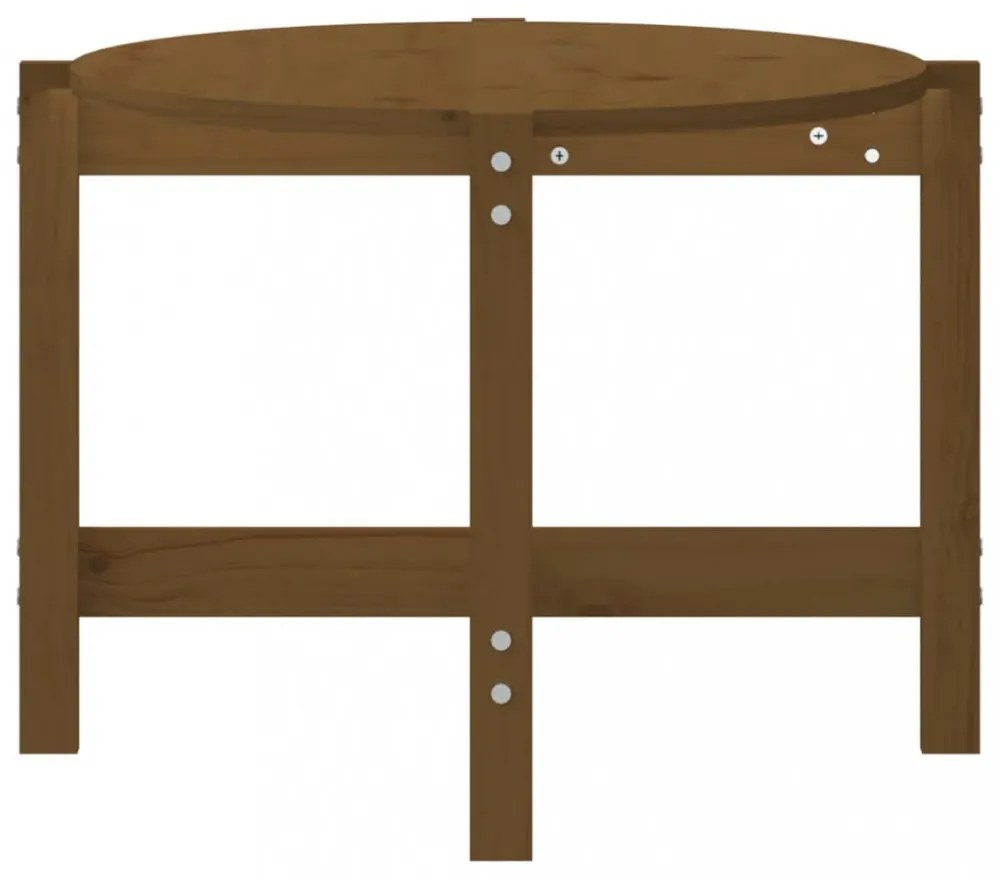 mézbarna tömör fenyőfa dohányzóasztal 118 x 63 x 45 cm