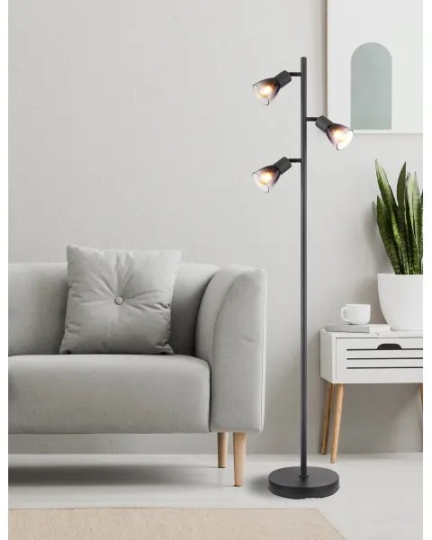 Globo 54312-3S - Állólámpa SATELLA 3xE14/25W/230V fekete