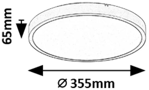 Rabalux 71437 - LED Fürdőszobai mennyezeti lámpa ALENZO LED/24W/230V IP44 fekete