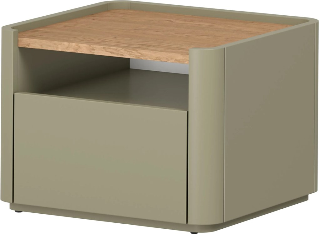 Elivo éjjeliszekrény 50 cm fiókkal - eukaliptusz / baltic dune tölgy