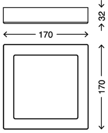Briloner 7123-016 - FIRE LED mennyezeti lámpatest, 12 W, 230 V, 3000 K, 17x17 cm, fehér