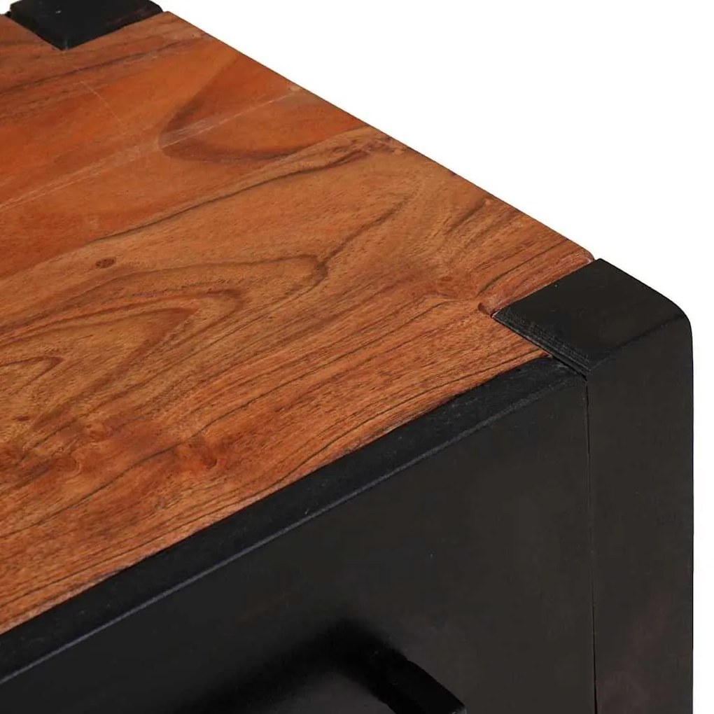 Széf 2 pcs Barna 110 x 30 x 75 cm Tömör akácfa