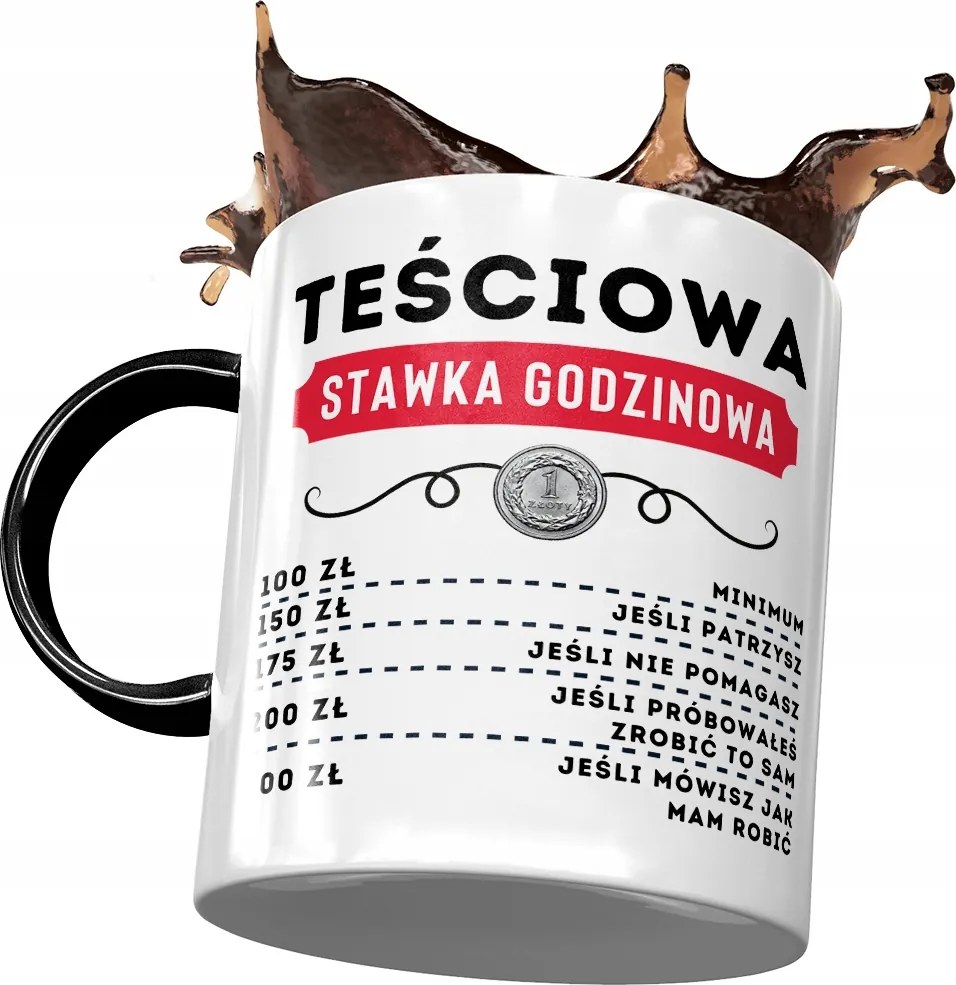 Fekete bögre anyósnak, fényképes nyomott mintás ajándék