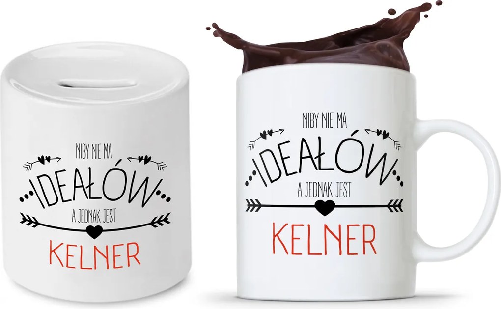 Pincérnek Bögre Persely Szett Ajándék fényképes nyomtatással