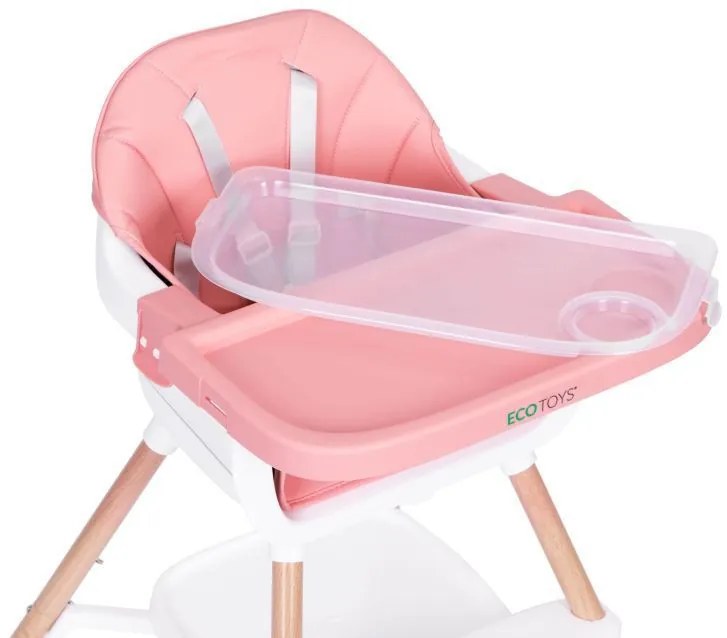 Gyerek etetőszék 2 az 1-ben rózsaszín