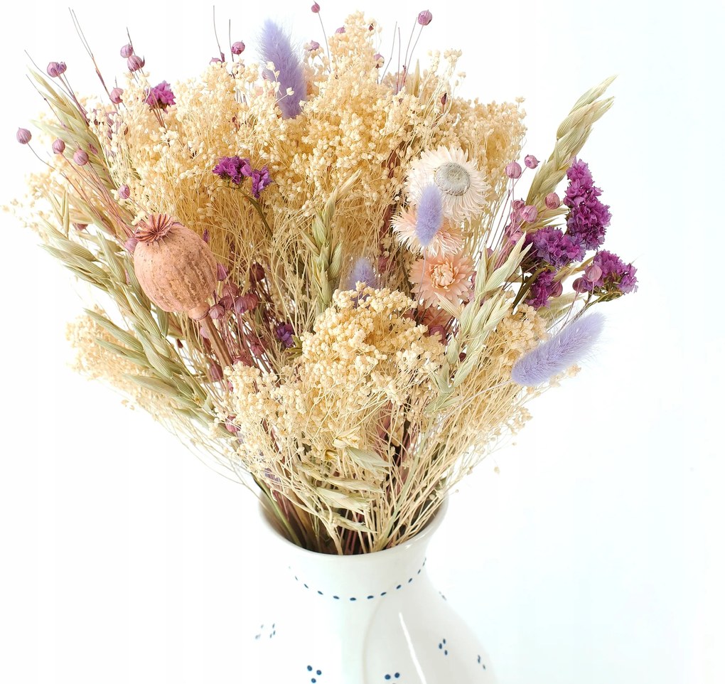 Szárított virágcsokor váza Lara csokor ajándék természetes szárítmány