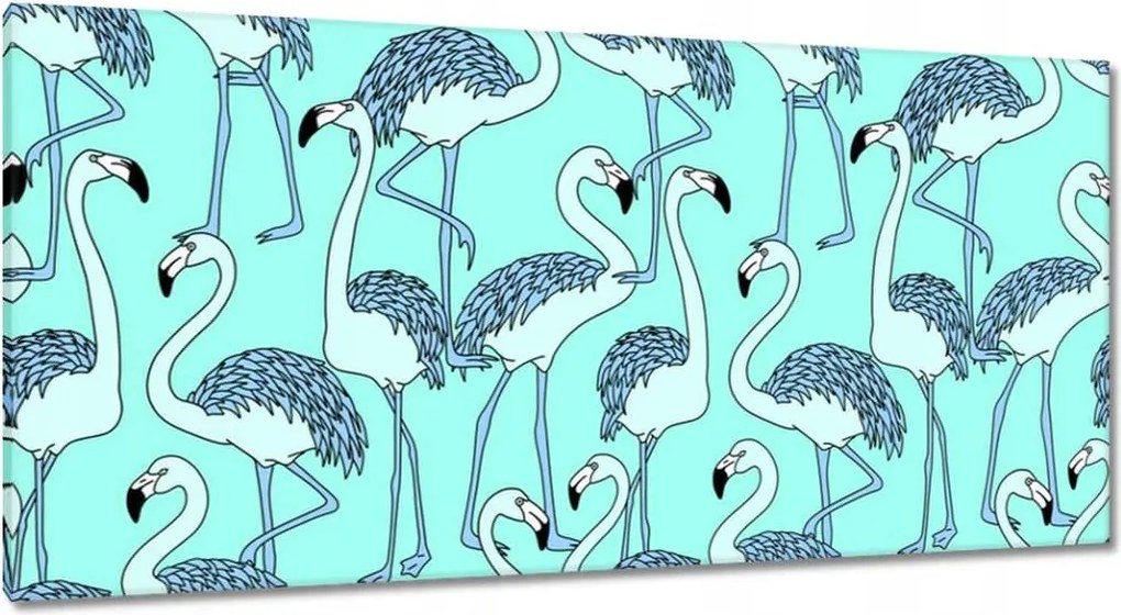 Vászonkép 115x55 Flamini Flamingo Türkiz
