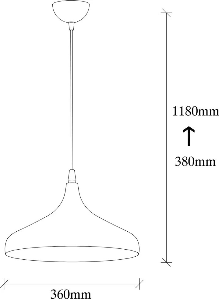 Tattoo függőlámpa, fekete