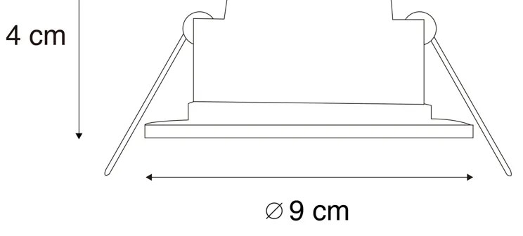 6 db fehér beépíthető spotlámpa szett Dim to Warm LED-del 7W IP65 - Blanca