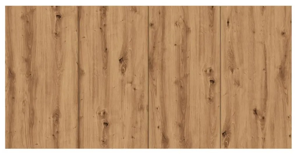 kézműves tölgy színű szerelt fa ágyfejtámla 160x1,5x80 cm