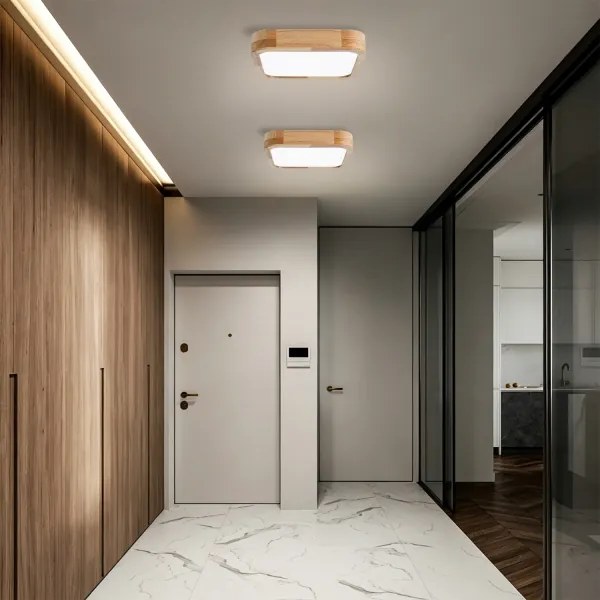 Brilagi - dimmelhető LED lámpa WOODLINE SQUARE LED/48W/230V tölgy 40x40 cm + távirányító