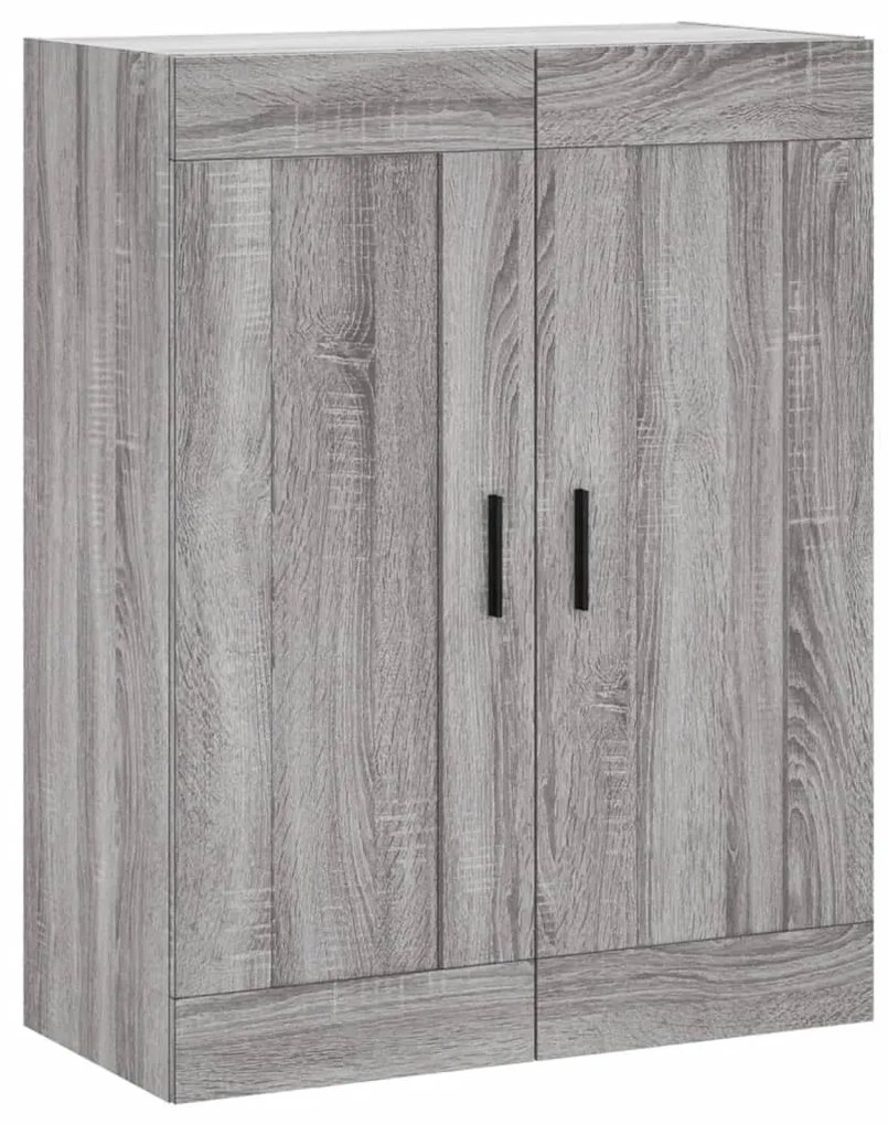 szürke sonoma szerelt fa magasszekrény 69,5 x 34 x 180 cm