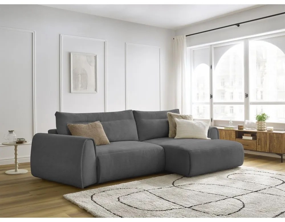 Szürke sarokkanapé Aden – Bobochic Paris