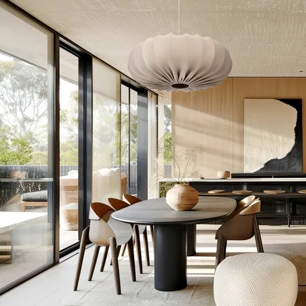 Kábeles csillár CAFEE 1xE27/40W/230V, átmérő 66 cm, bézs