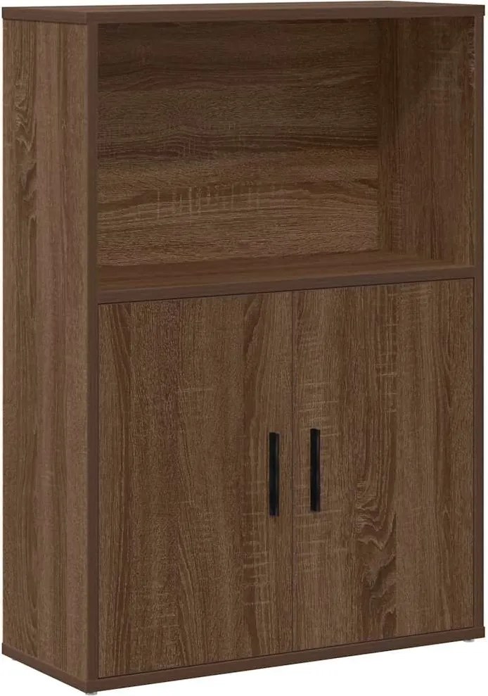 vidaXL barna tölgy színű szerelt fa könyvszekrény 60x24x85 cm