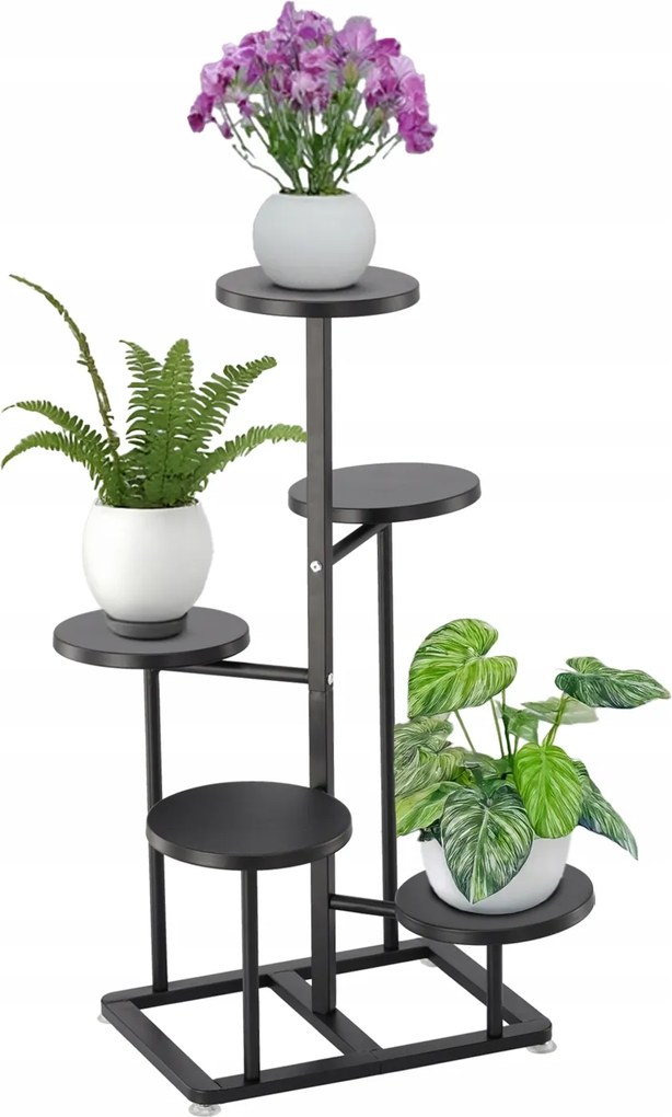 Virágágyás Álló 5 szintes Fém Virágtartó Állvány Emeletes Virágtartók