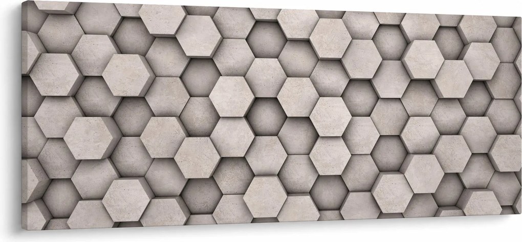 Kép - Hatszögek beton kivitelben (120x50 cm)