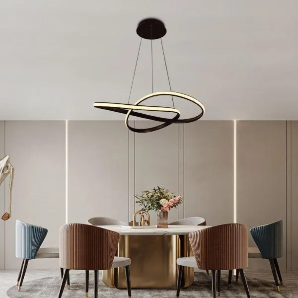 Brilagi - LED Dimmelhető csillár zsinóron COSMOWAVE LED/70W/230V 3000-6500K barna + távirányító