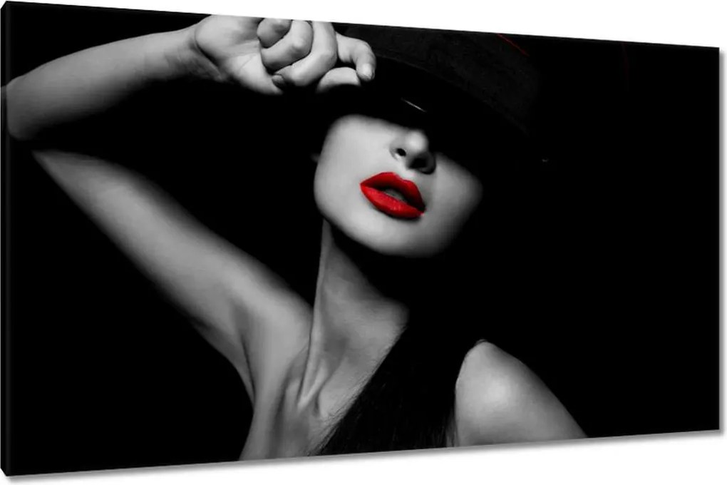 Vászonkép 120x70 Vörös ajkak Rúzs