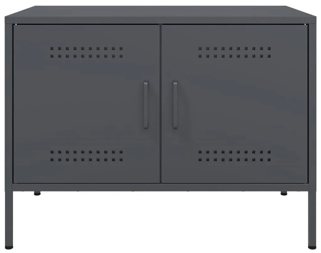 2 db antracitszürke acél TV-szekrény 68 x 39 x 50,5 cm