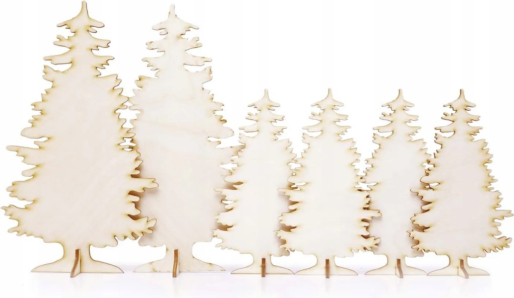 Fából készült álló lapos karácsonyfák