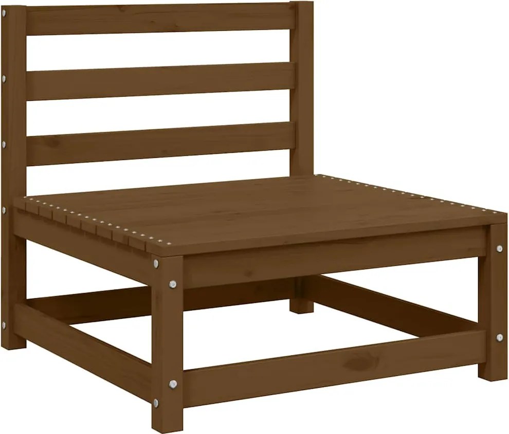 vidaXL mézbarna tömör fenyőfa középső kanapé