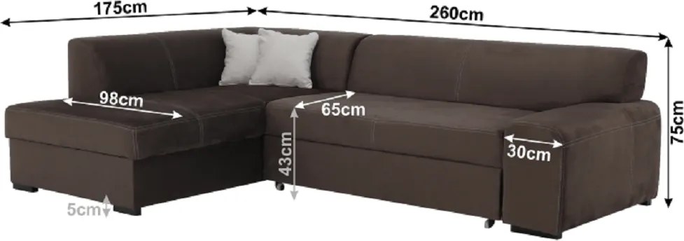 Ülőgarnitúra, barna, balos, MINERVA