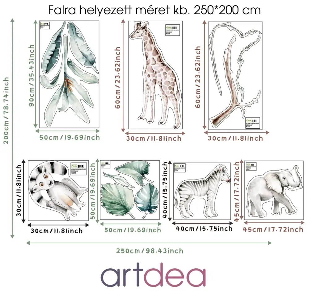 Zebrás Szavanna Falmatrica XXL