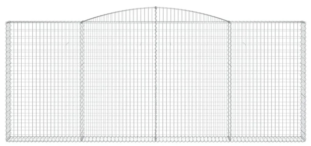 4 db íves horganyzott vas gabion kosár 400x30x160/180 cm