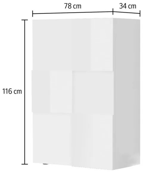 SERIAN fehér komód