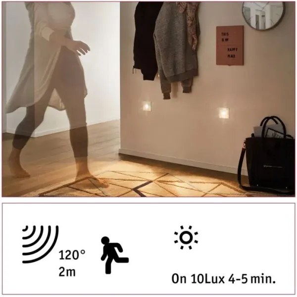 Paulmann 92923 - LED/1,1W Lépcsőmegvilágító érzékelővel WAND 230V 2700K
