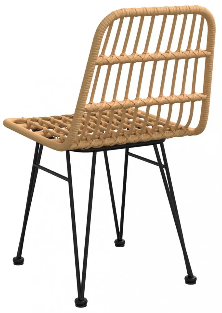 2 db polietilén rattan kerti szék 48 x 62 x 84 cm