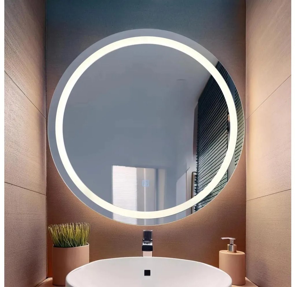 Globo 84033 - LED Dimmelhető tükör háttérvilágítással RIVAS LED/10W/230V 4000K átm. 55 cm