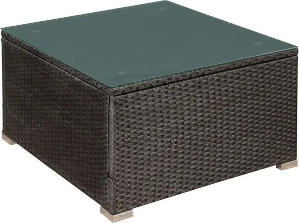 Juskys Nassau kerti rattan bútor szett - sötétszürke