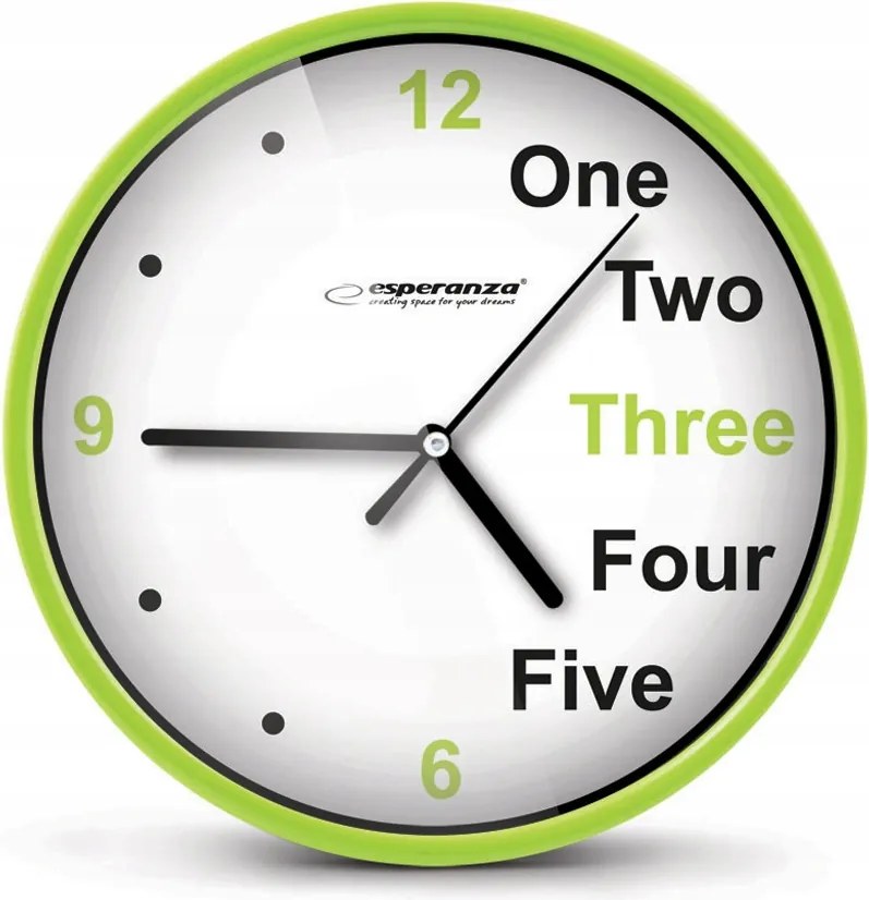Klasszikus Falióra Analóg 20CM Zöld Jól Olvasható Robusztus