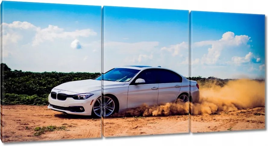 Vászonkép 180x90 Bmw Drift a homokban