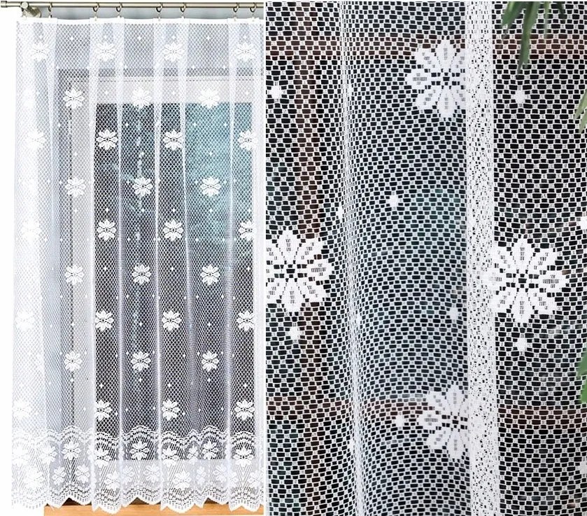 Jacquard mintás függöny 779031, 200x160cm egyenes, virágmintás (szegélyekkel)