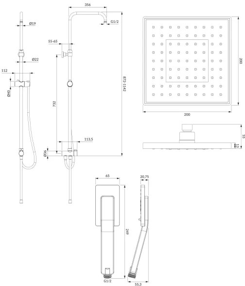 OMNIRES SYSJIMJIMCR - JIMJIM zuhanyszett, fényes króm kivitel