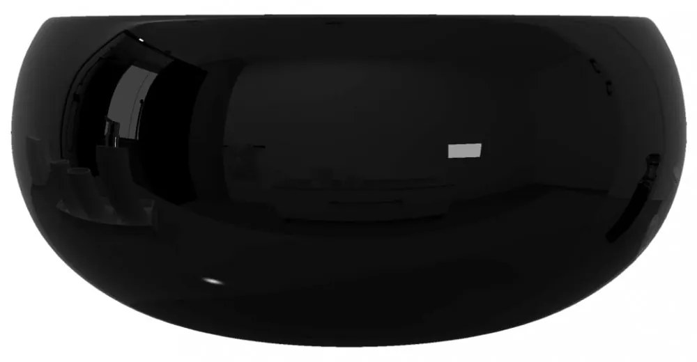 Kerek fekete kerámia mosdókagyló 40 x 15 cm