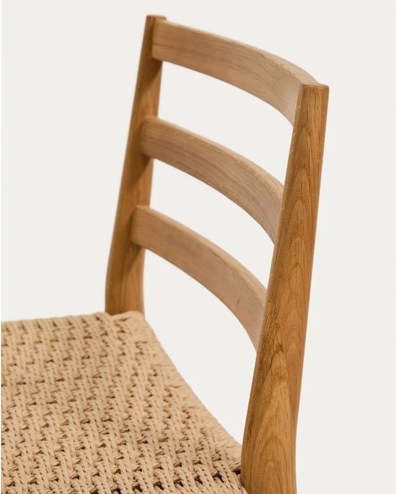 Natúr színű tölgyfa bárszék (ülésmagasság 65 cm) Analy – Kave Home