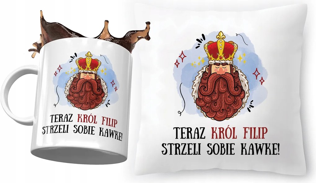 Fülöp párna ajándék bögre szett fényképes nyomtatással