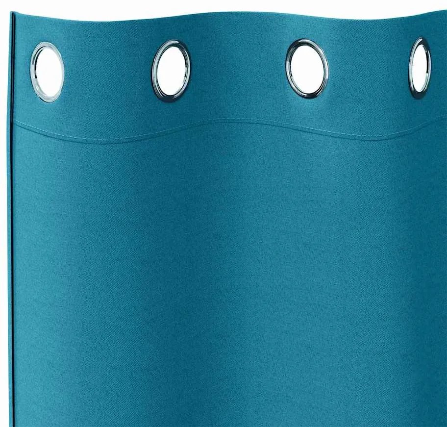 Függönyök függönyökkel 2 pcs Türkiz Poliészter