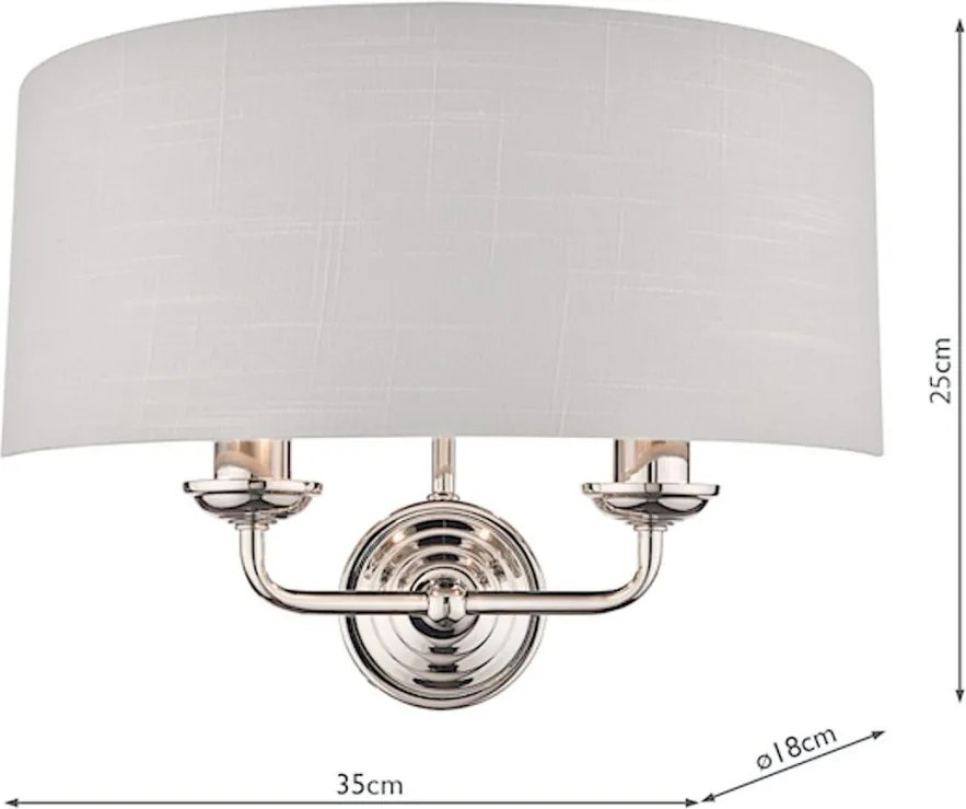 Laura Ashley Sorrento 3727710-Q Fali lámpa 2x40W/E14 IP20