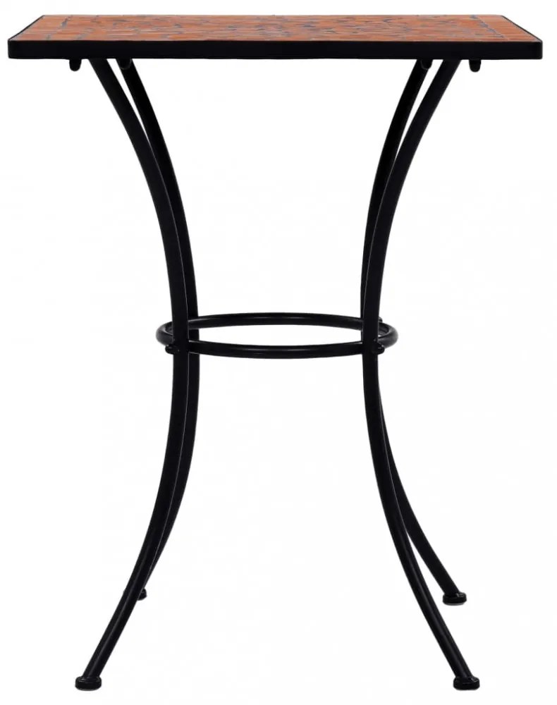 terrakotta mozaikos bisztróasztal 60 cm