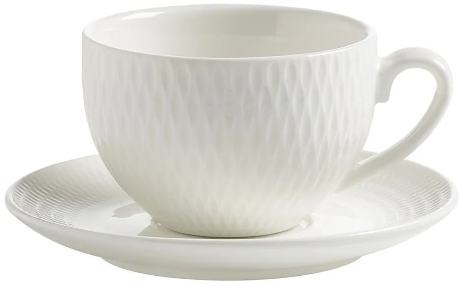 Diamonds fehér porcelán csésze és csészealj, 100 ml - Maxwell &amp; Williams