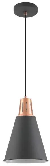 Lámpa Mennyezeti lámpatest GIANNI, 9974, AC220-240V, 50/60Hz, 1*E27, max.40W, IP20, átmérő 22cm, egyes, fekete/arany