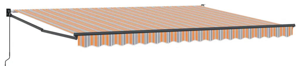 Kézi Behúzható Napellenző Színes Csíkos 450x300 cm