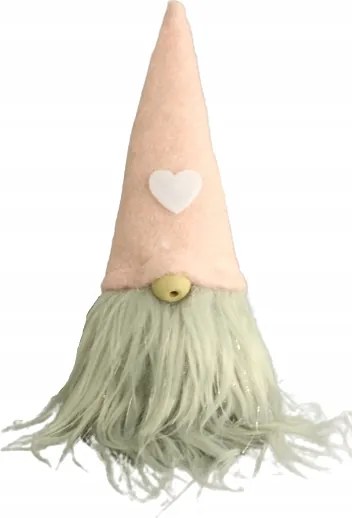 Kobold Rózsaszín Karácsonyi Hosszú Szakáll Szürke 27cm