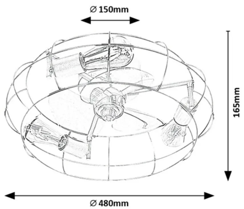 Rabalux 71043 Cadmus mennyezeti ventilátor,világítással, fekete